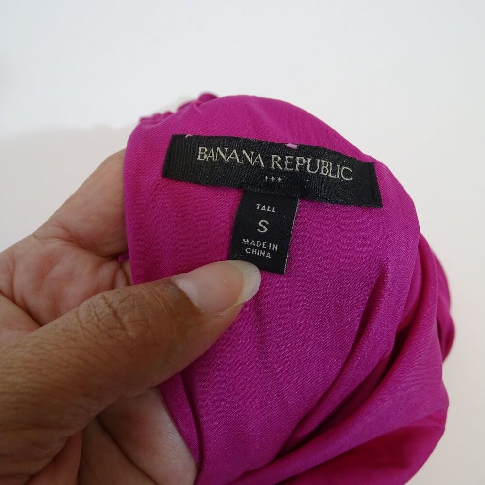 Banana Republic Purple Sleeveless Halter Maxi Dress Women Size S TALL Flowy FLAW - Picture 8 of 13